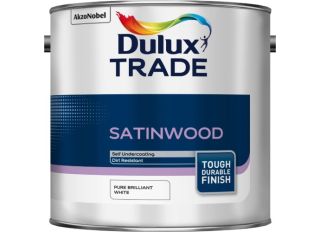Dulux Trade Satinwood Pure Brilliant White 2.5L