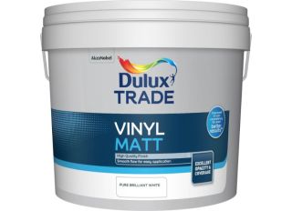 Dulux Trade Vinyl Matt Pure Brilliant White 10L