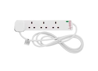 13 Amp Surge Protected 2m Extension Lead 4 Gang