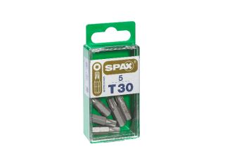 Spax Pre Packed Screwdriver Bits T30 Pk 5