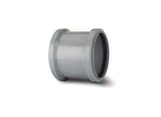SH34G Polypipe Ring Seal Soil & Vent Double Socket 82mm Grey