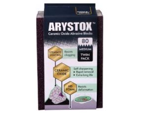 Arystox 80 Grit Sanding Block (Pack of 2)