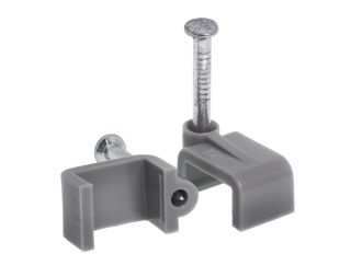Twin & Earth Cable Clips 2.5mm Grey 10pk