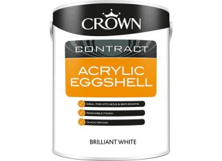 Crown Contract paint Eggshell Brilliant White 1L