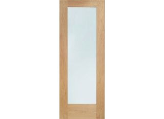 Pre-Finished Internal Oak Pattern 10 Door with Clear Glass 2040x726x40mm