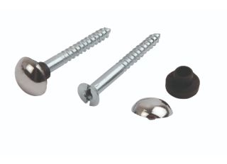Dalepax Chrome Mirror Screws with Rubber Washers 38mm Pk 4