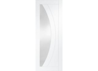 Internal White Primed Salerno Door with Clear Glass 1981x838x35mm
