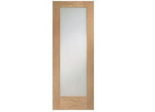 Pre-Finished Internal Oak Pattern 10 Door with Clear Glass 1981 x 762 x 35mm