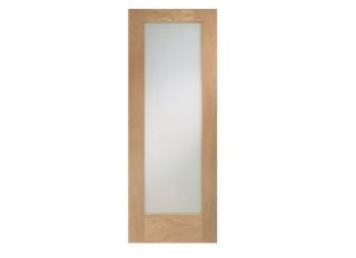 Pre-Finished Internal Oak Pattern 10 Door with Clear Glass 1981 x 838 x 35mm