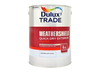 Dulux Trade Weathershield Quick Drying Exterior Gloss Brilliant White 1L