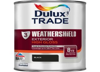 Dulux Trade Weathershield High Gloss Black 1L