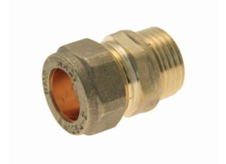 Brass Compression Male Iron Adapter 15mm x 3/8