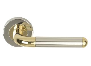 Dale Orbit Lever on Round Rose Brass/Polished Chrome