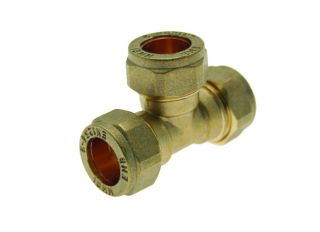 Brass Compression Equal Tee 22mm