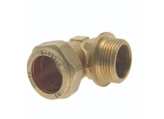 Brass Compression Male Iron Elbow 22mm x 1