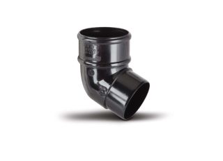 RR127B Polypipe Round Downpipe 112.5deg Offset Bend 68mm Black