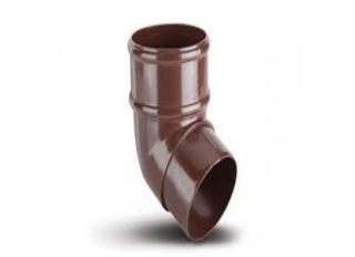 RR127BR Polypipe Round Downpipe 112.5deg Offset Bend 68mm Brown
