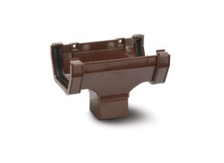 RS205BR Polypipe Square Running Outlet 112mm Brown