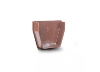 RS208BR Polypipe Square Internal Stop End 112mm Brown