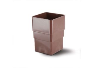 RS225BR Polypipe Square Downpipe Connector 65mm Brown