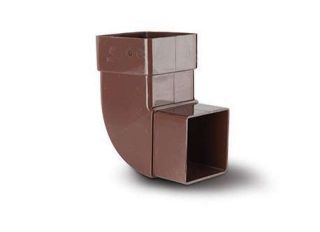 Polypipe Square Offset Bend 92.5deg 65mm Brown