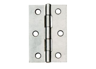 Dale Self Colour Steel Fixed Pin Butt Hinges 76mm