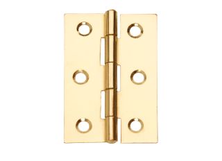 Dale Electro Brass Fixed Pin Butt Hinges 76mm