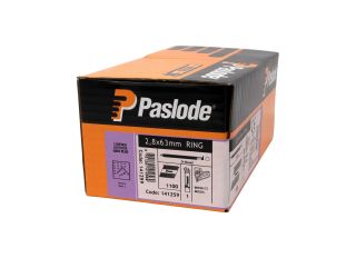 Paslode IM350+ Galv-Plus® Ring Shank Nail 2.8 x 63mm with 1 Fuel Cell 1100 Nails