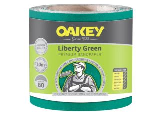 Oakey 115mmx10m Liberty Green Sanding Roll P40