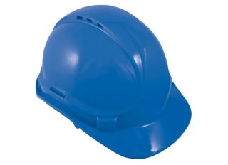 Blue 6 Point Harness Safety Helmet