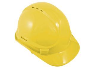 Yellow 6 Point Harness Safety Helmet