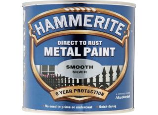 Hammerite Smooth Finish Metal Paint Silver 750ml