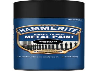 Hammerite Smooth Finish Metal Paint Black 400ml Aerosol