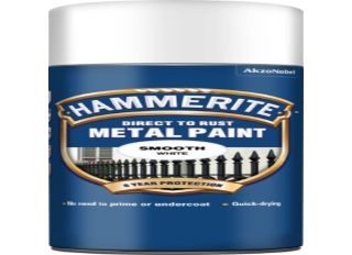 Hammerite Smooth Finish Metal Paint White 400ml Aerosol