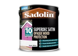 Sadolin Superdec Wood Protection Satin 2.5L Super White