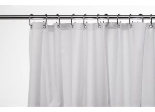 Croydex White Textile Shower Curtain 1800x2000mm