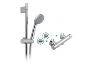 Vado Exposed Thermostatic Shower Set, Single Function Kit and Brackets