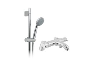 Vado Celsius Exposed Pillar Mounted Thermostatic Bath Shower Mixer With Kit