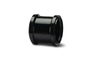 SH44B Polypipe Ring Seal Soil & Vent Double Socket 110mm Black
