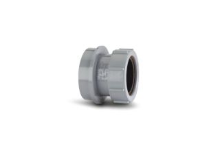 SN63G Polypipe Ring Seal Soil & Vent Straight Boss Adapter Solvent/Compression Grey 32mm