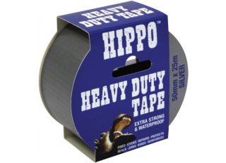 Hippo Heavy-Duty Tape Silver 50mm x 25m