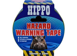 Hippo Hazard Cloth Tape Yellow/Black 50mmx33m