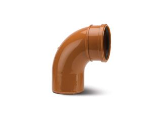 Polypipe PVC Underground Drain 87.5deg Short Single Socket Bend 110mm