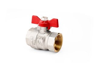 Inta Butterfly Handle Ball Valve 22mm Red