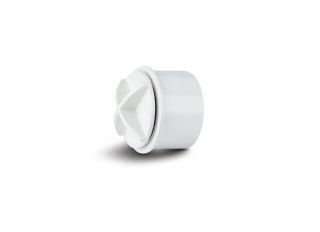 WS30W POLYPIPE SOLVENT WELD WASTE SCREWED ACCESS PLUG 40mm WHITE
