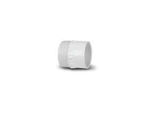 WS47W Polypipe Solvent Weld Waste Male Iron Adapter 40mm White