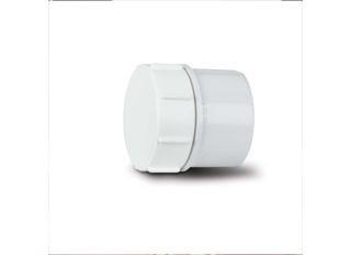 WS72W  POLYPIPE SOLVENT WELD WASTE SCREWED ACCESS PLUG 50mm WHITE