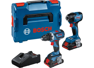 Bosch 18V B/L T/pack 2 batteries/charger/L-Boxx