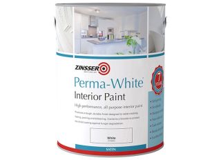 Zinsser Perma White Interior Mildew Proof Paint Satin 2.5L